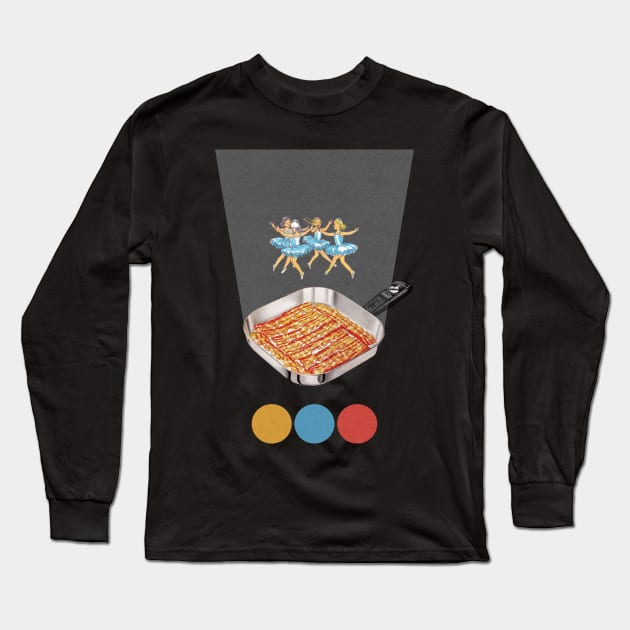 Bacon Long Sleeve T-Shirt by LennyCollageArt